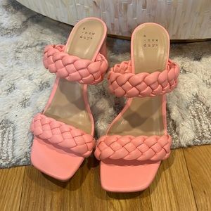 Brand New Pink Braded Sandals